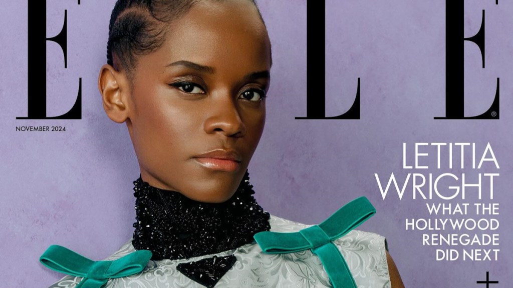 UK Elle November 2024 : Letitia Wright by Christina Ebenezer