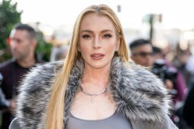 Actress Lindsay Lohan is seen arriving to Michael Kors fashion show during New York Fashion Week at The Shed on September 10, 2024 in New York City